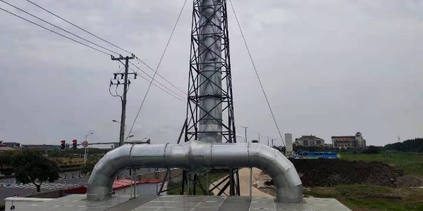 上海市政院垃圾廢氣處理項(xiàng)目，30噸活性炭廢氣過濾塔順利安裝完畢！